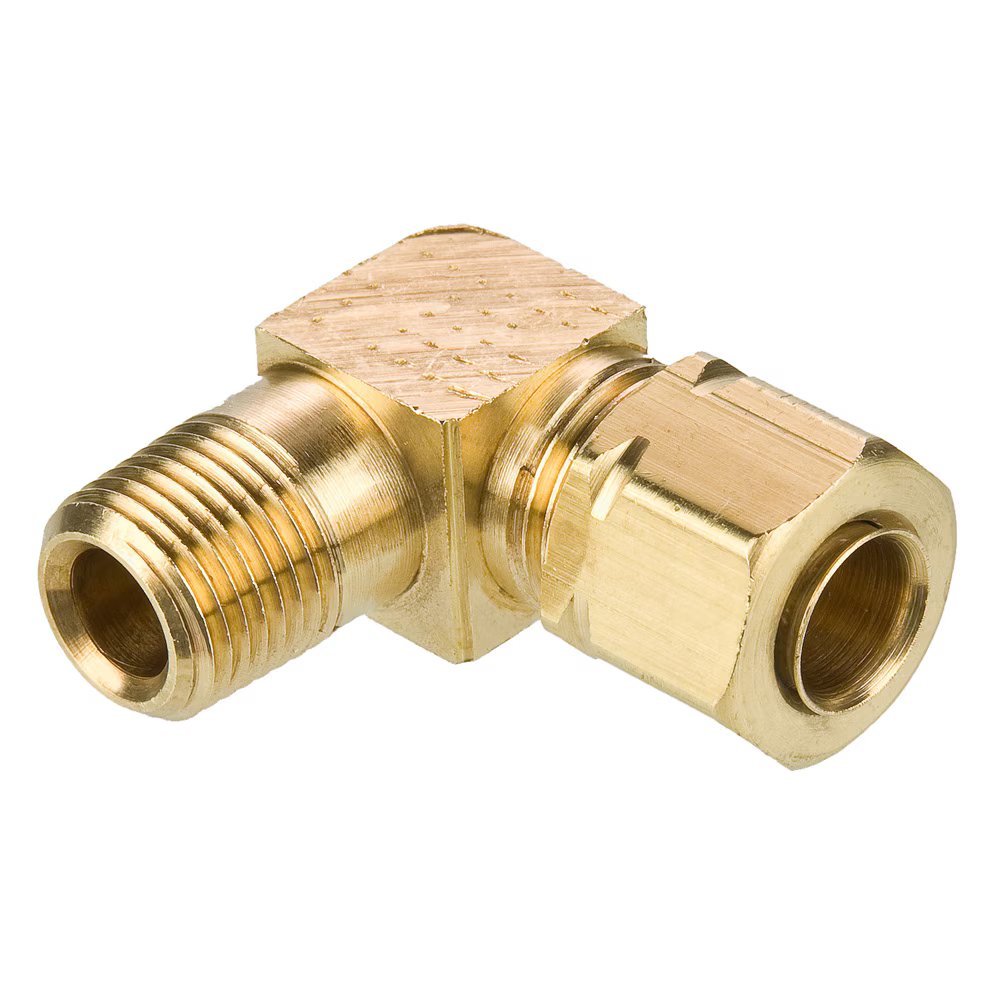 269CA-2-2 by Parker | Compression Fittings | 1/8" Tube Size x 1/8" Male Pipe Thread | 90° Elbow | Brass | Pack of 25