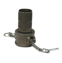 CGC-400CR-SS1 by Midland | Crimplok Cam & Groove Coupling | Part C | 4" Female Coupler x 4" Hose Barb | Straight | 316 Stainless Steel