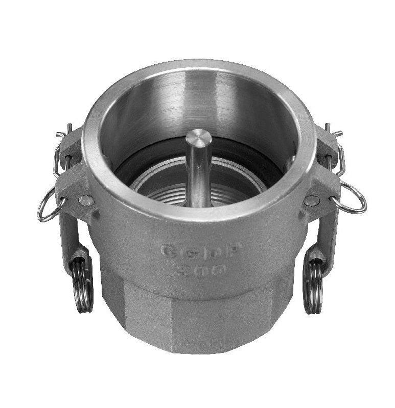 CGDP-A4040 by Kuriyama | CGDP Series | Part D | Vapor Recovery Cam & Groove Adapter | with Probe | 4" Adapter x 4" Female NPT | Aluminum