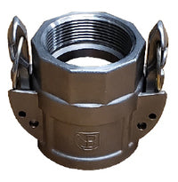 CGDSL-300-SS1 by Midland | Crimplok Self Lock Cam & Groove | Type D | 3" Female Coupler x 3" Female NPT | 316 Stainless Steel