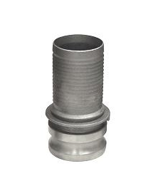 CGE-300CR-A1 by Midland | Crimplok Cam & Groove Coupling | Part E | 3" Male Adapter x 3" Hose Barb | Straight | Aluminum
