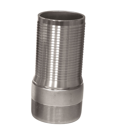 CNL-300CR-SP by Midland | Crimplok King Combination Nipple (Long) | 3" Male Pipe x 3" Hose Barb | Plated Steel