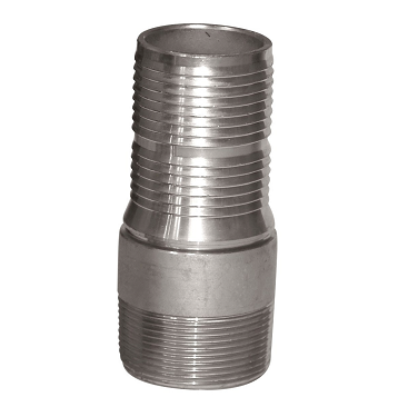 CNT-600CR-SP by Midland | Crimplok King Combination Nipple | 6" Male Pipe x 6" Hose Barb | Straight | Plated Steel