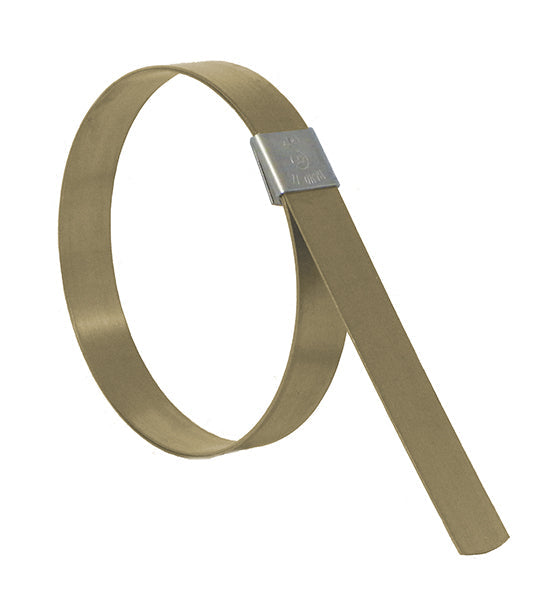 CP3299 by Band-It | Center Punch Clamp | 8" ID | 5/8" Width | 0.025" Thickness | Galvanized Carbon Steel | 25/Box