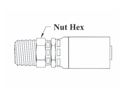 CS04-8X8 by Couplamatic | VARI-CRIMP Coupling | 1/2" Hose ID x 1/2-14 Thread Male Swivel NPTF | Straight | Trivalent Zinc Plating | Replaces: 809V | Pack of 20