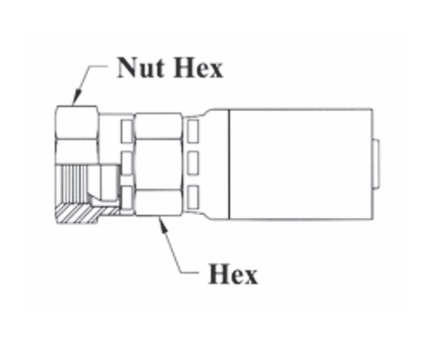 CS05-8X8 by Couplamatic | VARI-CRIMP Coupling | 1/2" Hose ID x 1/2-14 Thread Female Swivel NPSM | Straight | Trivalent Zinc Plating | Replaces: 806V