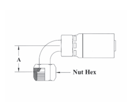 CS26-8X8 by Couplamatic | VARI-CRIMP Coupling | 1/2" Hose ID x 3/4x16 Thread JIC/SAE Dual Seat Female Swivel | 90° Elbow | Trivalent Zinc Plating | Replaces: 8133V | Pack of 5