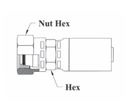 CS38-4X8 by Couplamatic | VARI-CRIMP Coupling | 1/4" Hose ID x M16x1.5 Thread Din Heavy 24° Seat Female Swivel | Straight | Trivalent Zinc Plating | Replaces: 4C58V