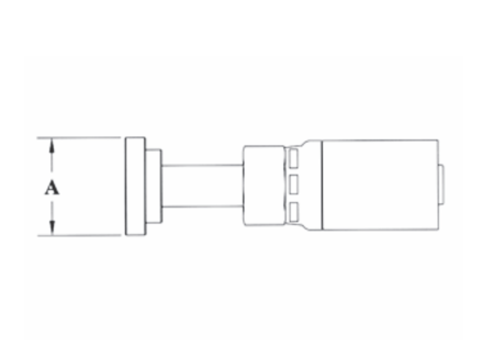 CS47-20X20 by Couplamatic | VARI-CRIMP Coupling | 1/2" Hose ID x 1-1/4" Split Flange Size | Code 61 | Straight | Trivalent Zinc Plating | Replaces: 20G20V