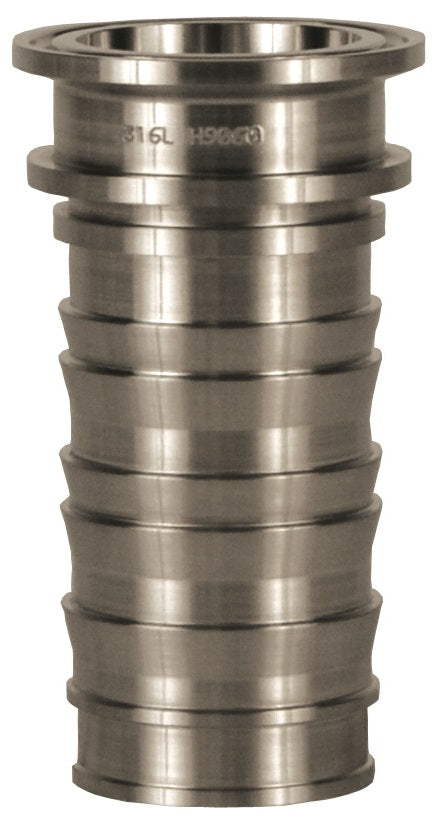 CSSR150CS by Dixon Valve | King Crimp® | Sanitary King Crimp® Stem | 1-1/2" Clamp End x 1-1/2" Hose Shank | 316 Stainless Steel