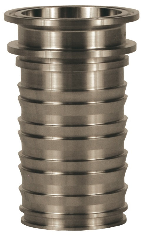 CSSR200CS by Dixon Valve | King Crimp® | Sanitary King Crimp® Stem | 2" Clamp End x 2" Hose Shank | 316 Stainless Steel
