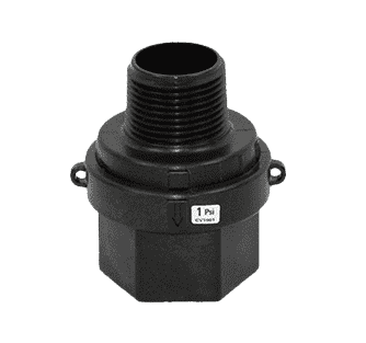 CV100MT by Banjo | Mini Check Valve | 1" Male NPT x 1" Female NPT | 1-2 PSI 316 Stainless Steel Springs | 300 PSI | Gasket: EPDM | Polypropylene | Pack of 10