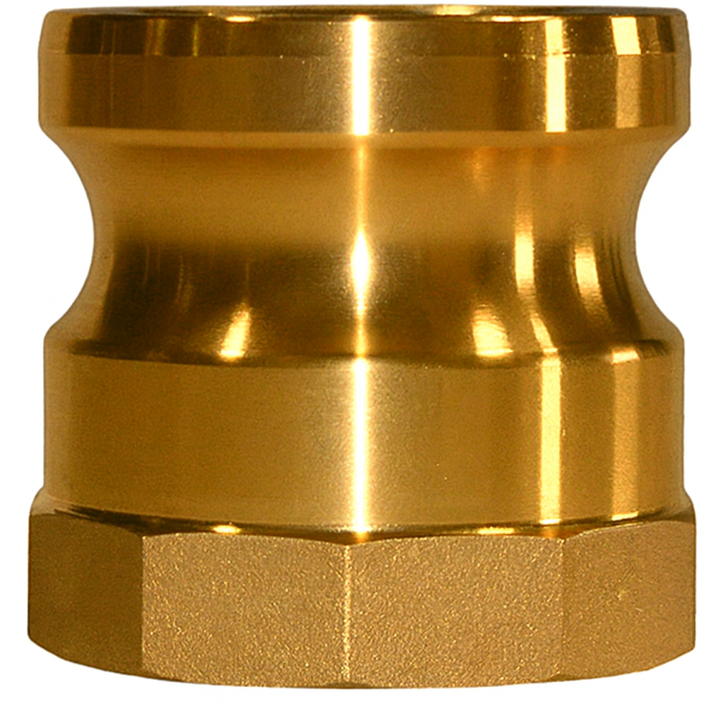 3.0-A-BRASS by Texcel | CAM & GROOVE COUPLING LINE | Type A | 3" Male Adapter x 3" Female NPT Thread | Straight | Brass