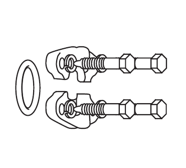 FF593-20 Aeroquip by Danfoss | SAE Code 61 Split Flange Kit (SAE J518) with Buna-N O-Ring | Complete Kit | 1-1/4" Flange Size | Steel