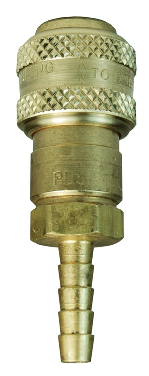 6DS4-B by Dixon Valve | Pneumatic Quick Disconnect Coupling | D-Series | Hose Barb | 1/2" Hose ID x 3/4" Automatic Industrial Interchange | Socket | Nitrile Seal | Brass