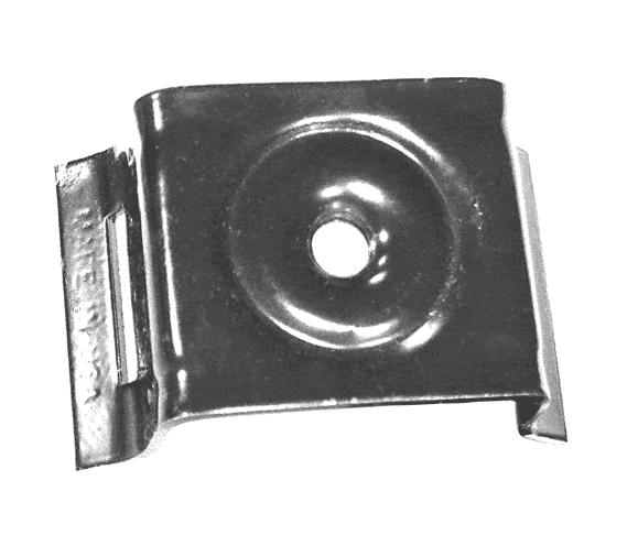 D02299 by Band-It | Mounting Bracket | Single Bolt Flared Leg Brack-It Only | 3/4" Slot | 200/300 Stainless Steel | 50/Box