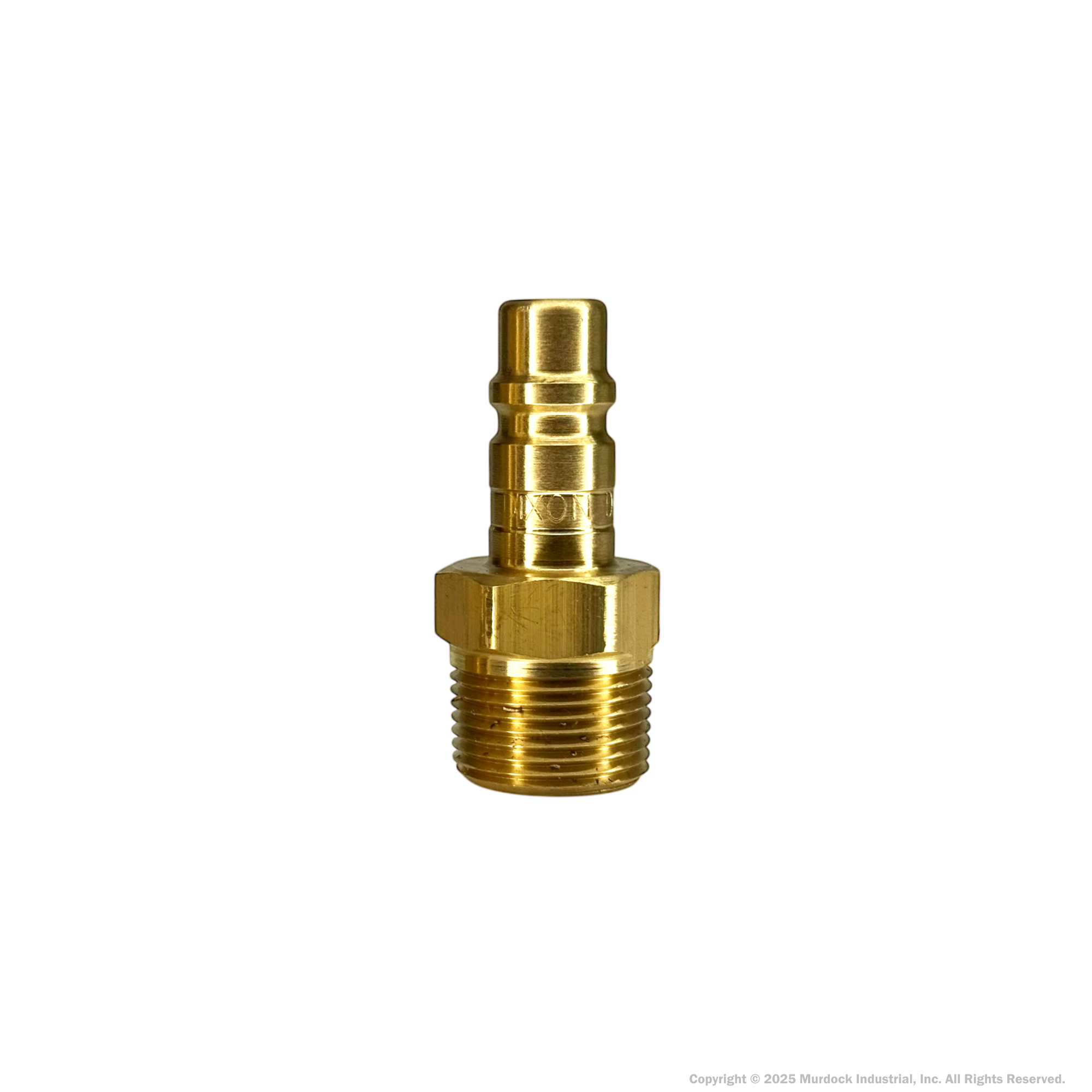 D2M1-B by Dixon Valve | Pneumatic Quick Disconnect Coupling | DF-Series | 1/8" Male NPTF x 1/4" Industrial Interchange | Plug | Brass