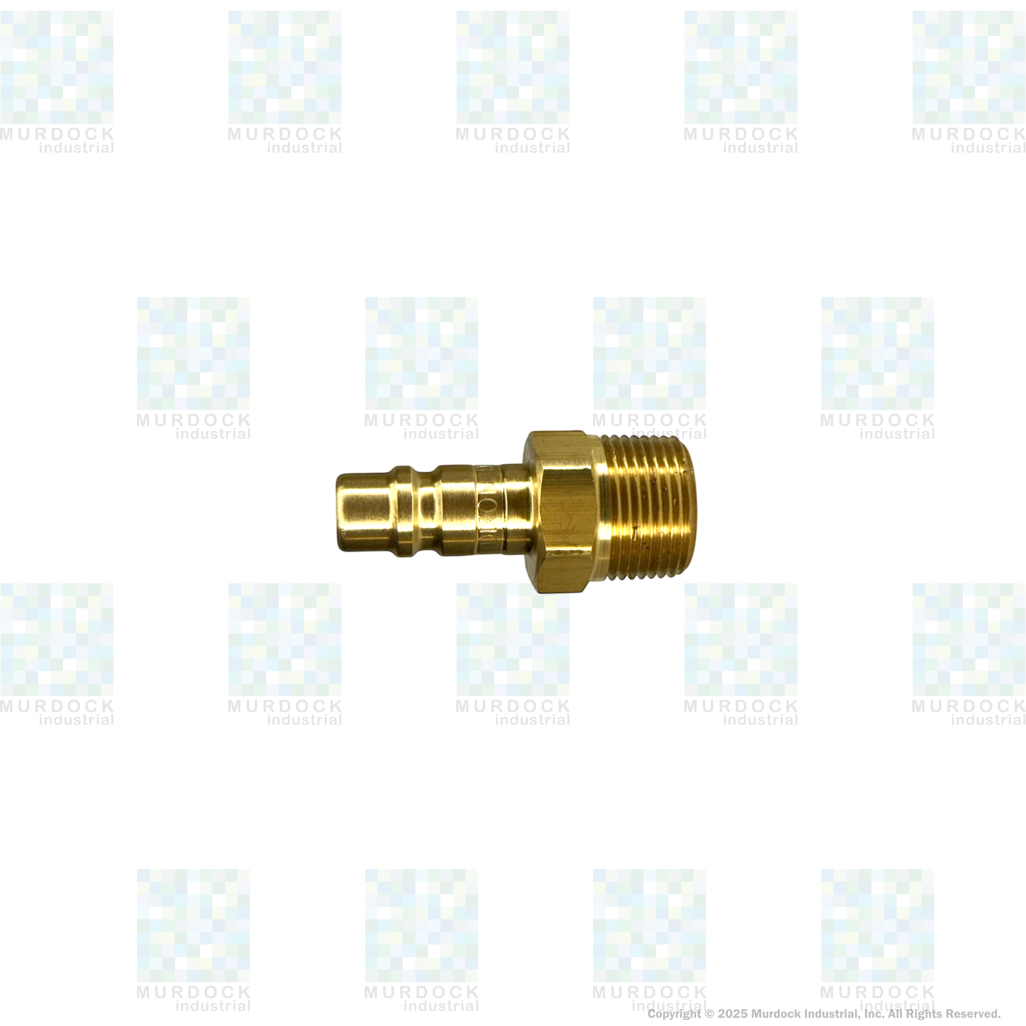 D2M1-B by Dixon Valve | Pneumatic Quick Disconnect Coupling | DF-Series | 1/8" Male NPTF x 1/4" Industrial Interchange | Plug | Brass