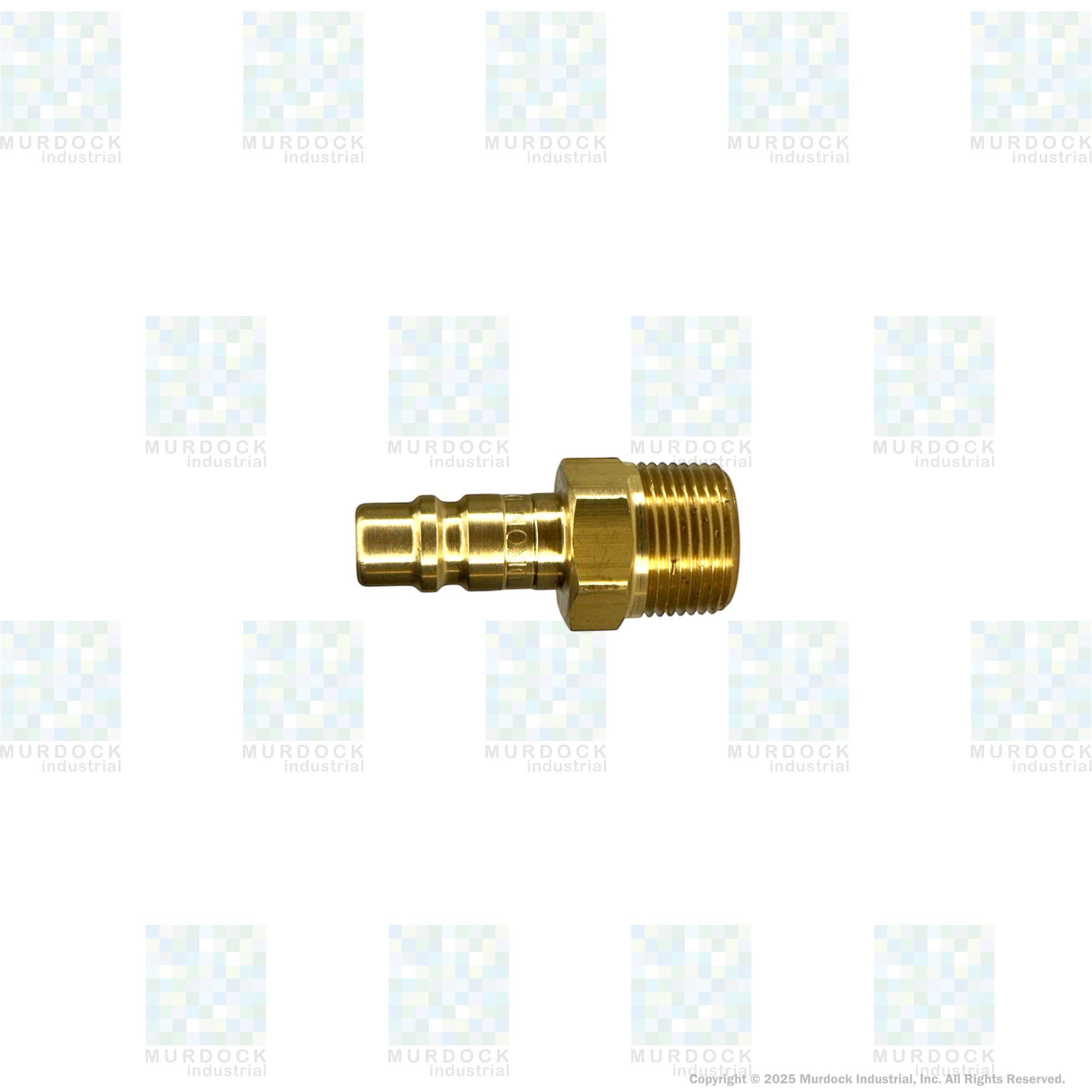 D2M2-B by Dixon Valve | Pneumatic Quick Disconnect Coupling | DF-Series | 1/4" Male NPTF x 1/4" Industrial Interchange | Plug | Brass