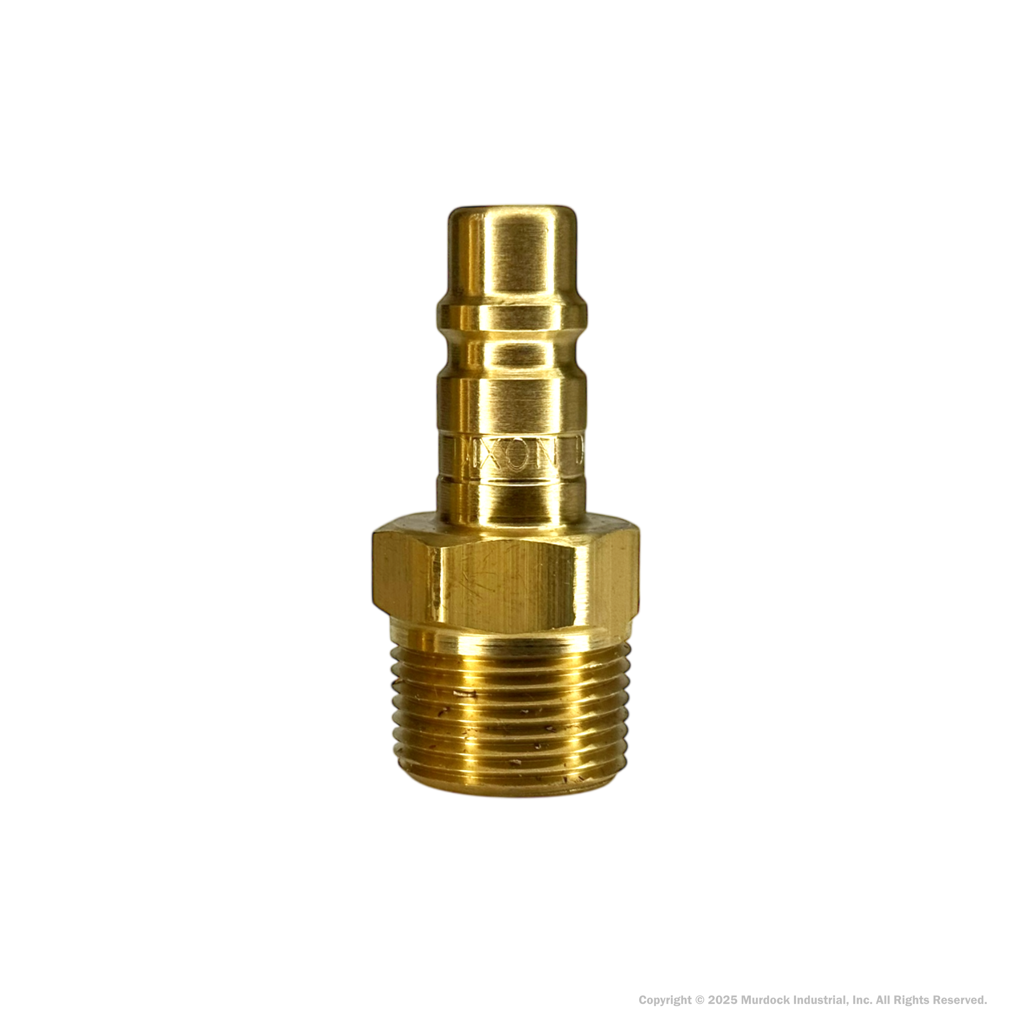 D2M3-B by Dixon Valve | Pneumatic Quick Disconnect Coupling | DF-Series | 3/8" Male NPTF x 1/4" Industrial Interchange | Plug | Brass