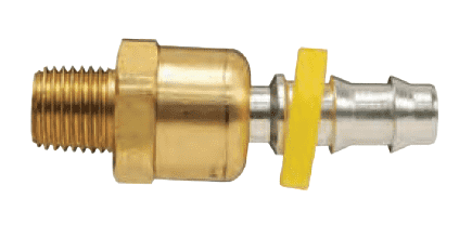 D446SL Dixon Valve Brass and Hardened Steel Push-On Ball Swivel - 3/8" Hose Size x 1/4" Male NPT