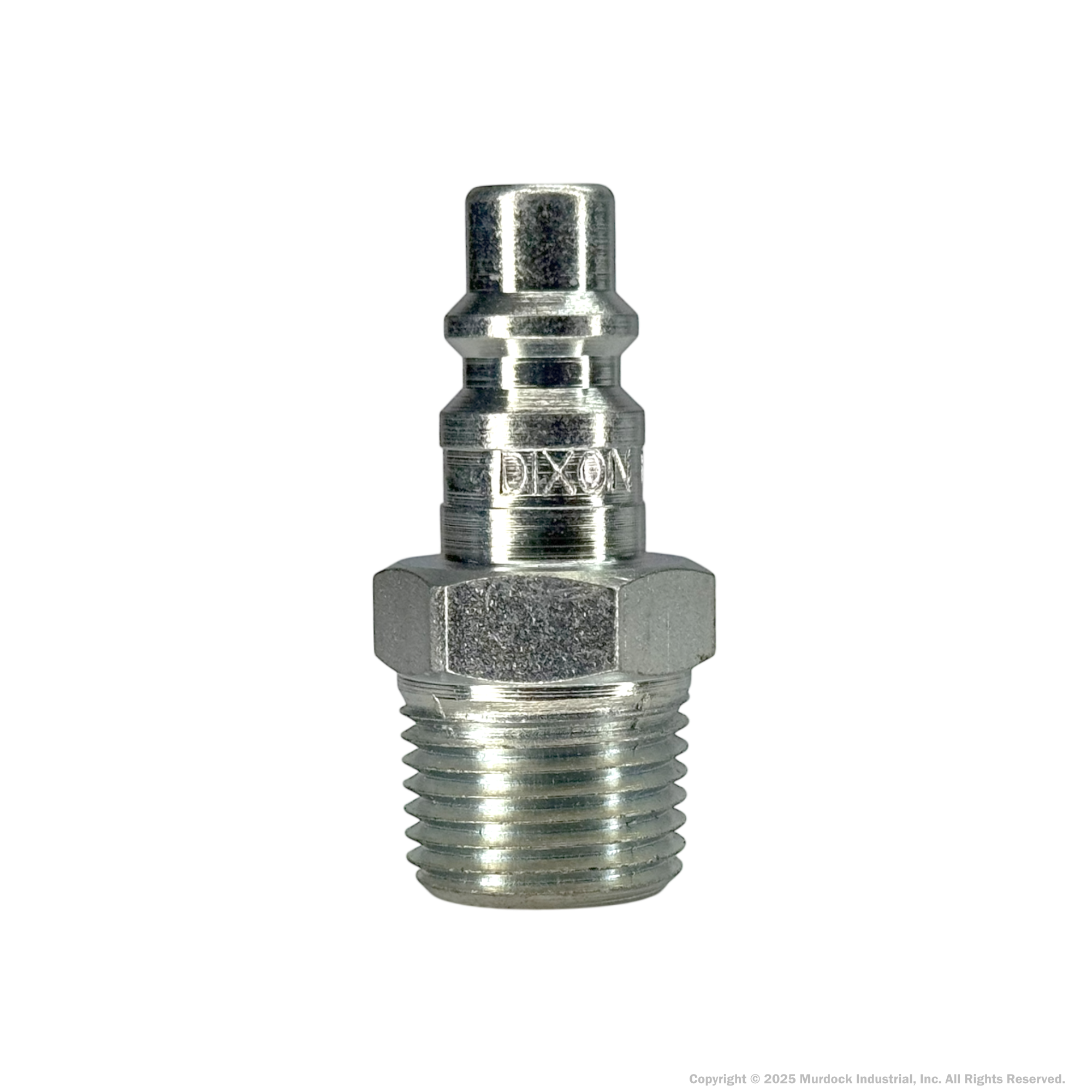 D4M2 by Dixon Valve | Pneumatic Quick Disconnect Coupling | DF-Series | 1/4" Male NPTF x 1/2" Industrial Interchange | Plug | Steel