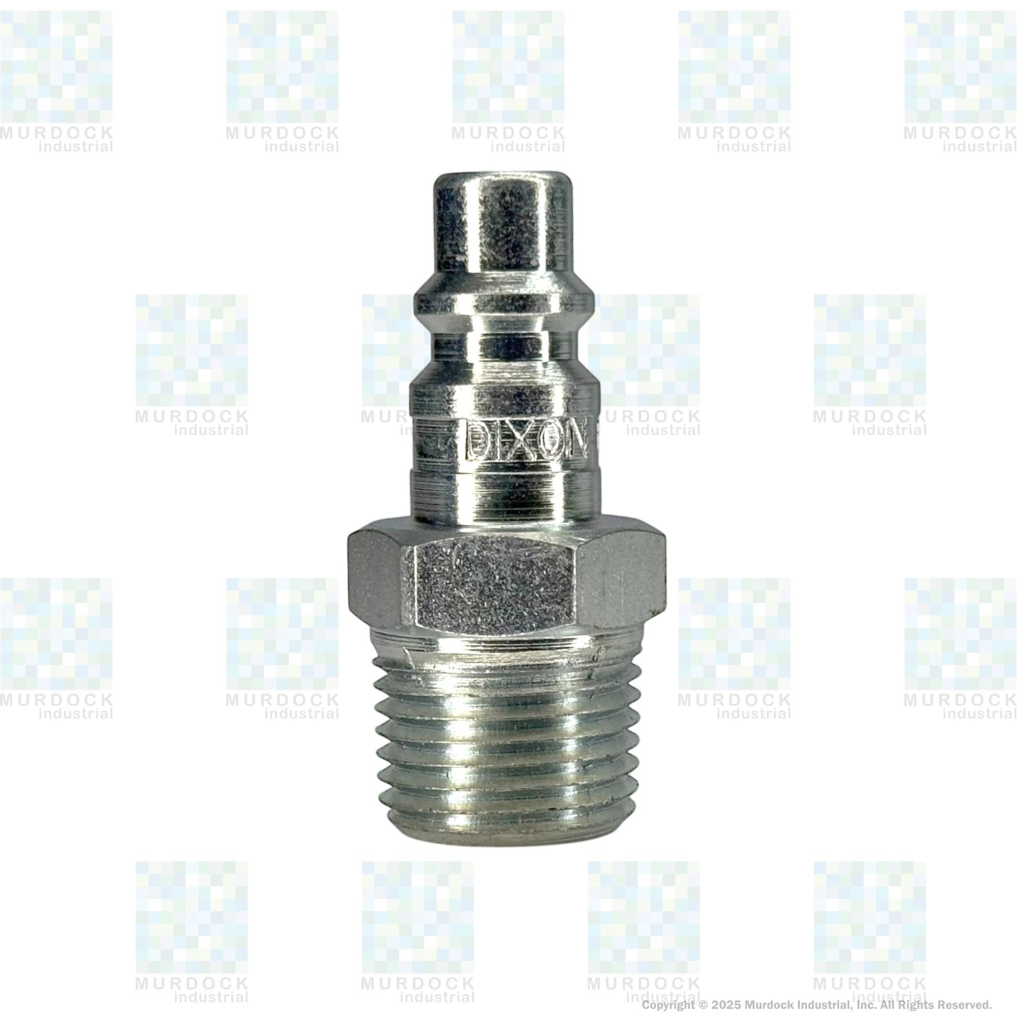 D4M2 by Dixon Valve | Pneumatic Quick Disconnect Coupling | DF-Series | 1/4" Male NPTF x 1/2" Industrial Interchange | Plug | Steel