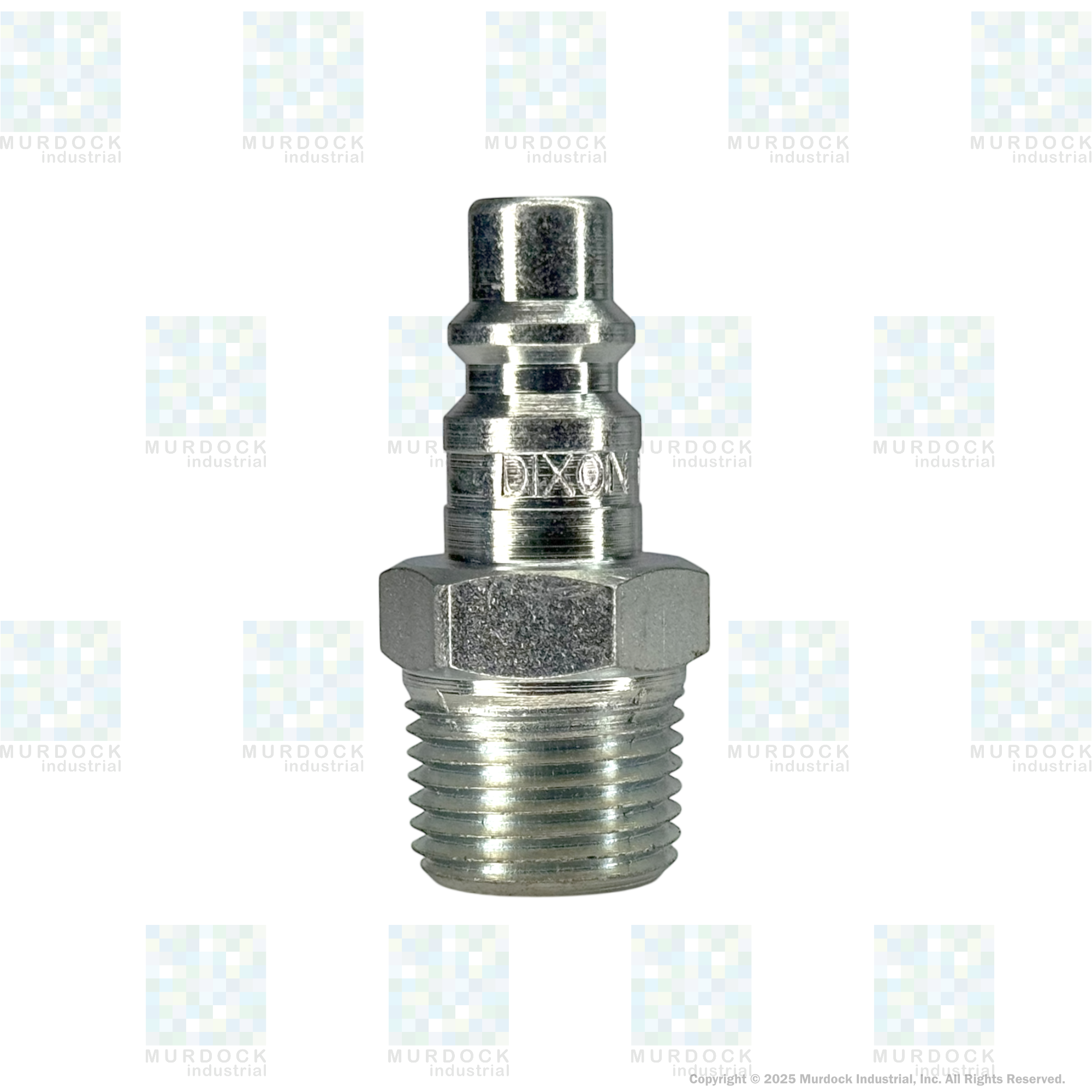 D4M3 by Dixon Valve | Pneumatic Quick Disconnect Coupling | DF-Series | 3/8" Male NPTF x 1/2" Industrial Interchange | Plug | Steel
