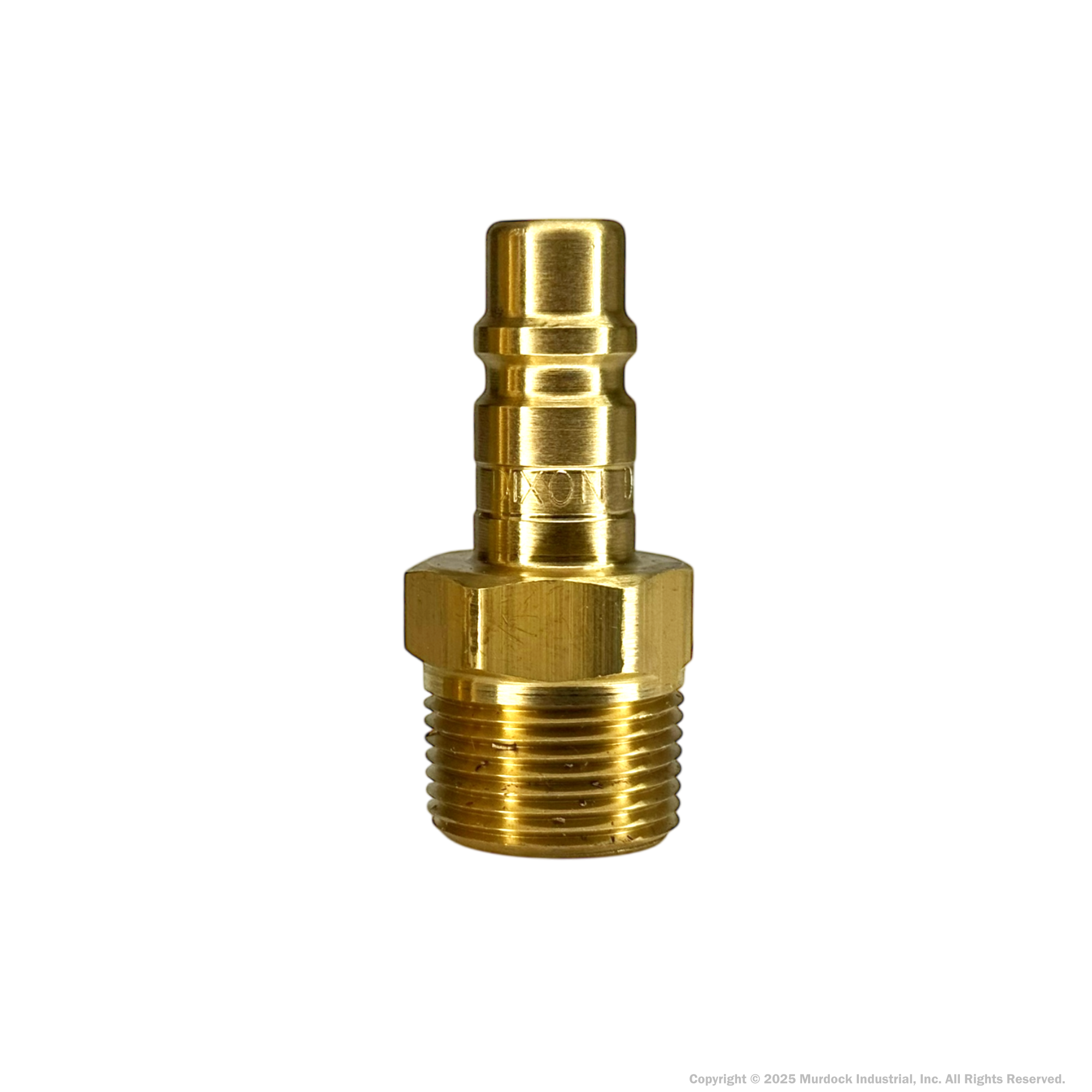 D4M4-B by Dixon Valve | Pneumatic Quick Disconnect Coupling | DF-Series | 1/2" Male NPTF x 1/2" Industrial Interchange | Plug | Brass