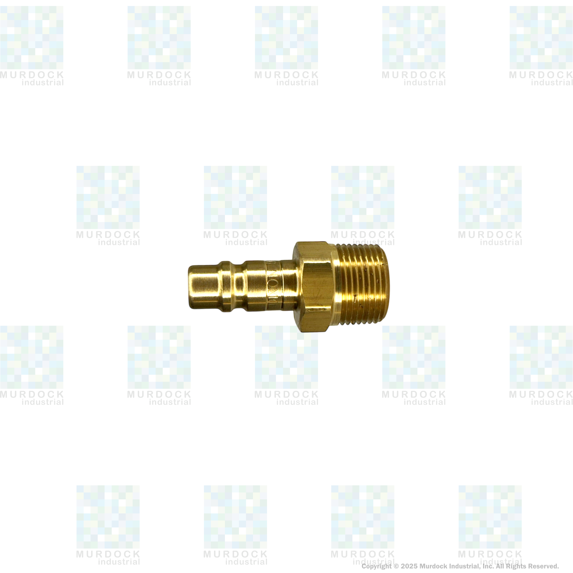 D4M6-B by Dixon Valve | Pneumatic Quick Disconnect Coupling | DF-Series | 3/4" Male NPTF x 1/2" Industrial Interchange | Plug | Brass