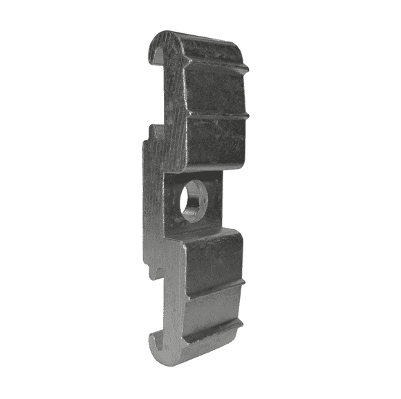 D51089 by Band-It | Mounting Bracket | 1-1/2" x 4-3/4" with a 2" Long 5/8" Plated Bolt | Aluminum | 25/Box