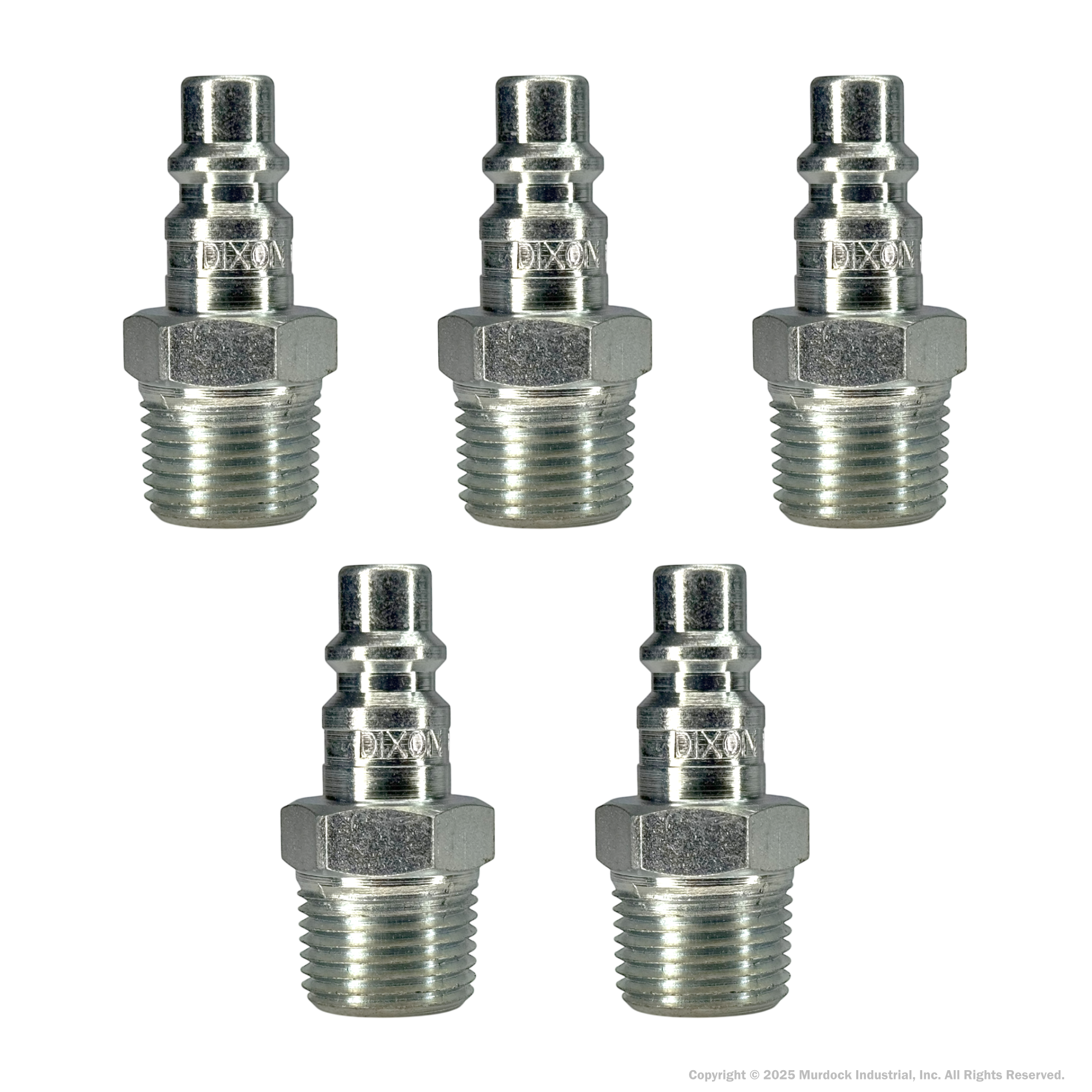 D6M4 by Dixon Valve | Pneumatic Quick Disconnect Coupling | DF-Series | 1/2" Male NPTF x 3/4" Industrial Interchange | Plug | Steel