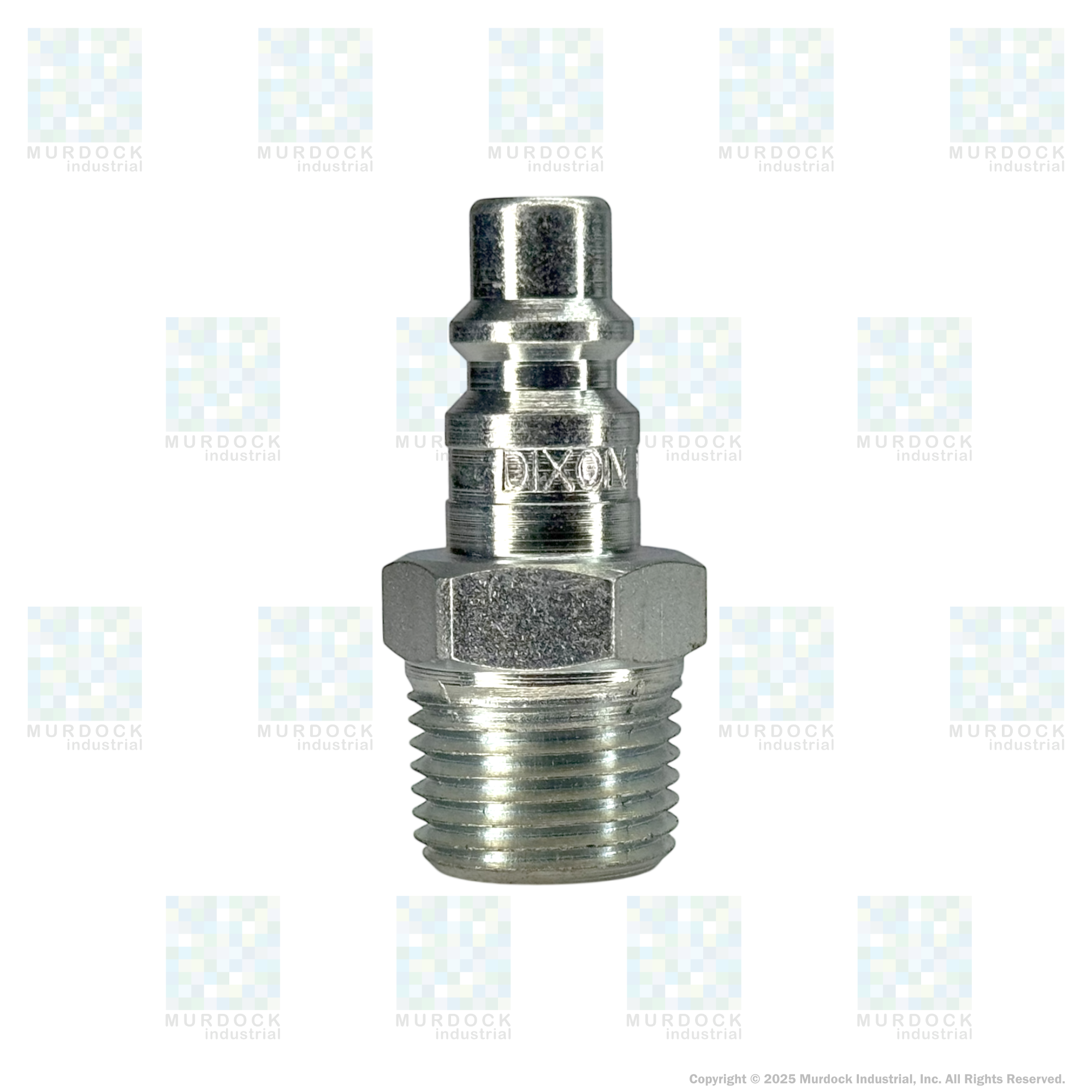 D6M4 by Dixon Valve | Pneumatic Quick Disconnect Coupling | DF-Series | 1/2" Male NPTF x 3/4" Industrial Interchange | Plug | Steel