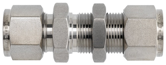 8-DBHU-8 by Dixon Valve | Instrumentation Fitting | Bulkhead Union | 1/2" Tube OD x 1/2" Tube OD | 316 Stainless Steel