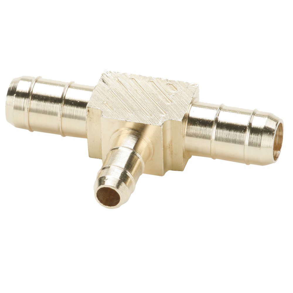 224-4-4-5/32 by Parker | Dubl-Barb® Fittings | 1/4" to 5/32" Tube OD x .170" to .096" Tube ID | 1.25" Length | Tee | Brass | Pack of 100
