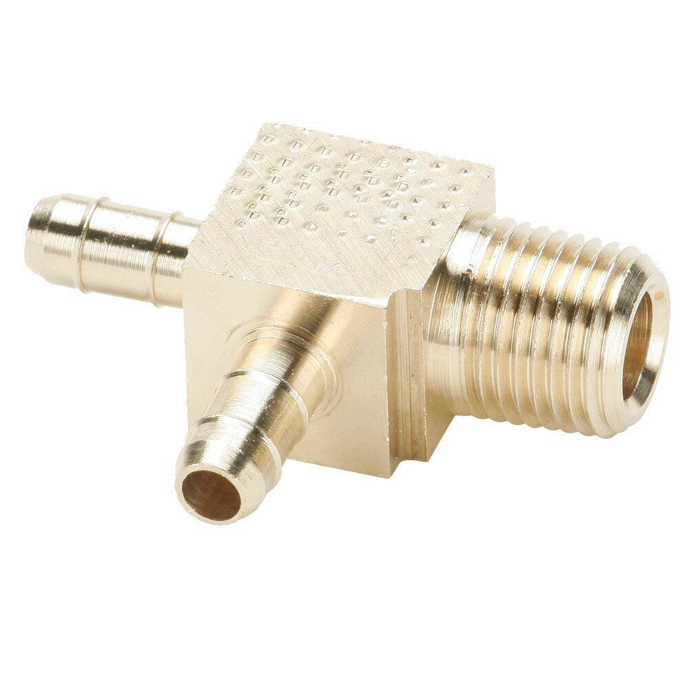 231-6-4 by Parker | Dubl-Barb® Fittings | 3/8" Tube OD x .250" Tube ID x 1/4" Male Pipe Thread | 1.44" Length | Tee | Brass | Pack of 50