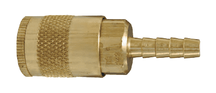 2JS2.5-B (DC243) Dixon Valve Brass Air Chief Automotive Interchange Quick-Connect Coupler (Semi-Automatic Pull Sleeve to Connect) - Standard Hose Barb - 1/4" Body Size x 5/16" Hose ID