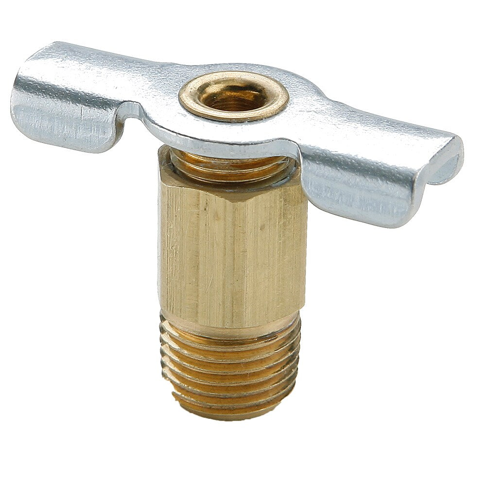 DC602-4 by Parker | Internal Seal Drain Cock | 1/4" Male Pipe Thread | 9/16" Hex | Brass | Pack of 25