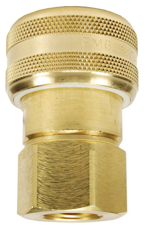 DC7026 Air Chief by Dixon Valve | Pneumatic Industrial Interchange Coupler/Socket | Automatic | 3/4" Female NPT x 3/4" Body Size | Brass