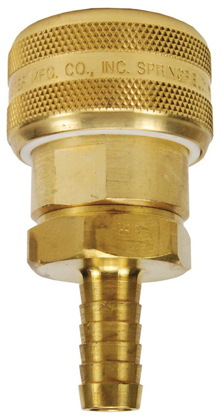DC7045 Air Chief by Dixon Valve | Pneumatic Industrial Interchange Coupler/Socket | Automatic | Hose Barb | 1/2" Hose ID x 3/4" Body Size | Brass