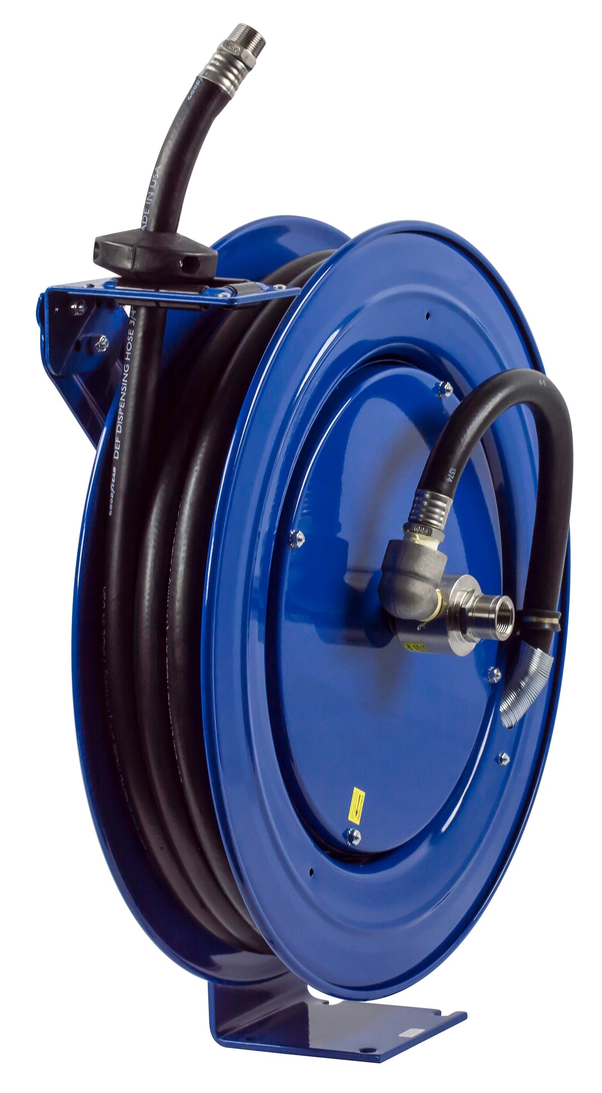 SH-N-550-DF-BBX by Coxreels | SH-DEF Series | 300 PSI Spring Driven Hose Reel for DEF | 3/4" Hose ID, 3/4" FNPT Inlet x 3/4" MNPT Hose End | Steel | 50ft EPDM Hose Included