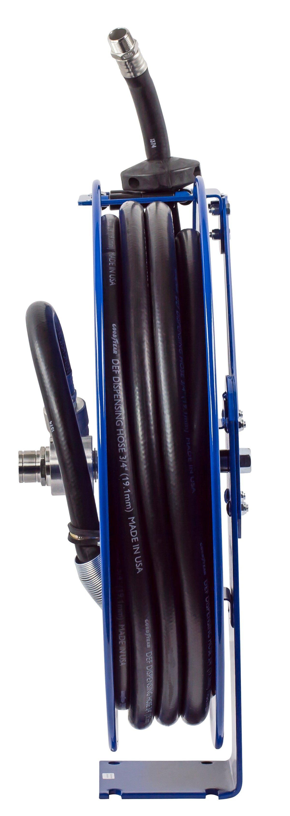 SH-N-525-DF-BBX by Coxreels | SH-DEF Series | 300 PSI Spring Driven Hose Reel for DEF | 3/4" Hose ID, 3/4" FNPT Inlet x 3/4" MNPT Hose End | Steel | 25ft EPDM Hose Included