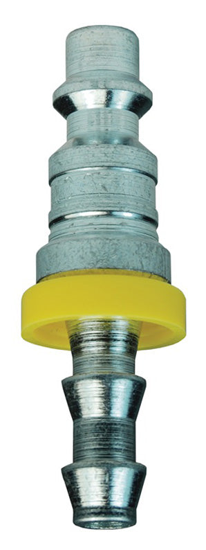 D3B4 by Dixon Valve | Pneumatic Quick Disconnect Coupling | DF-Series | Push-Loc Hose Barb | 1/2" Hose ID x 3/8" Industrial Interchange | Plug | Steel
