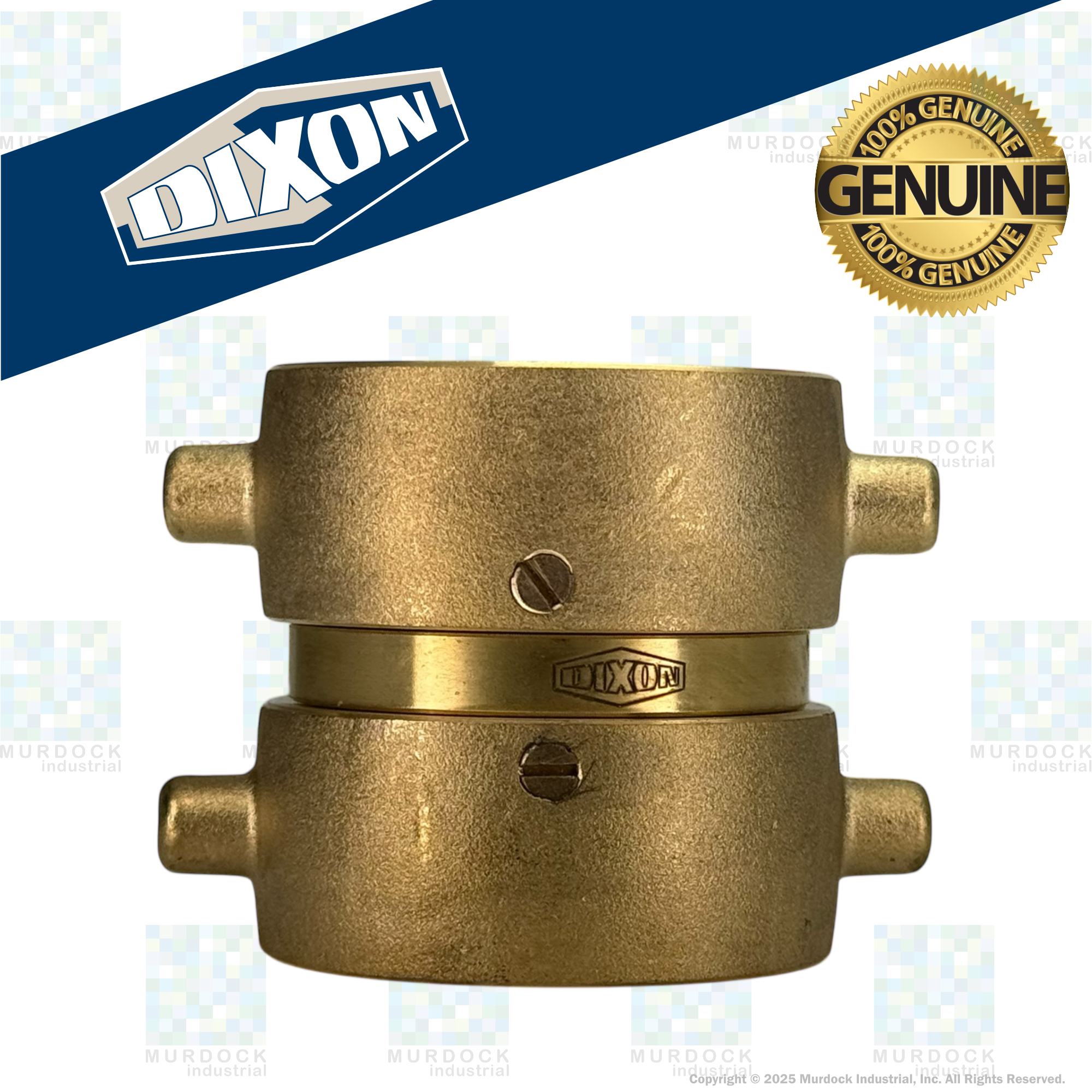 DFP1515F Dixon Cast Brass Double Female Swivel - Pin Lug - 1-1/2" Female NST(NH) Swivel x 1-1/2" Female NST(NH) Swivel