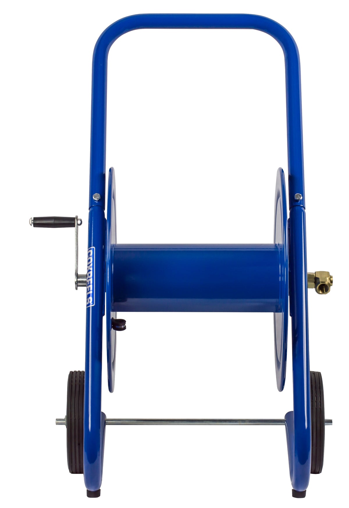 117-3-200-DM by Coxreels | DM Series | 4,000 PSI Dolly Hand Crank Hose Reel | 3/8" Hose ID, 3/8" FNPT Inlet | Steel | 200ft Capacity, Hose Not Included