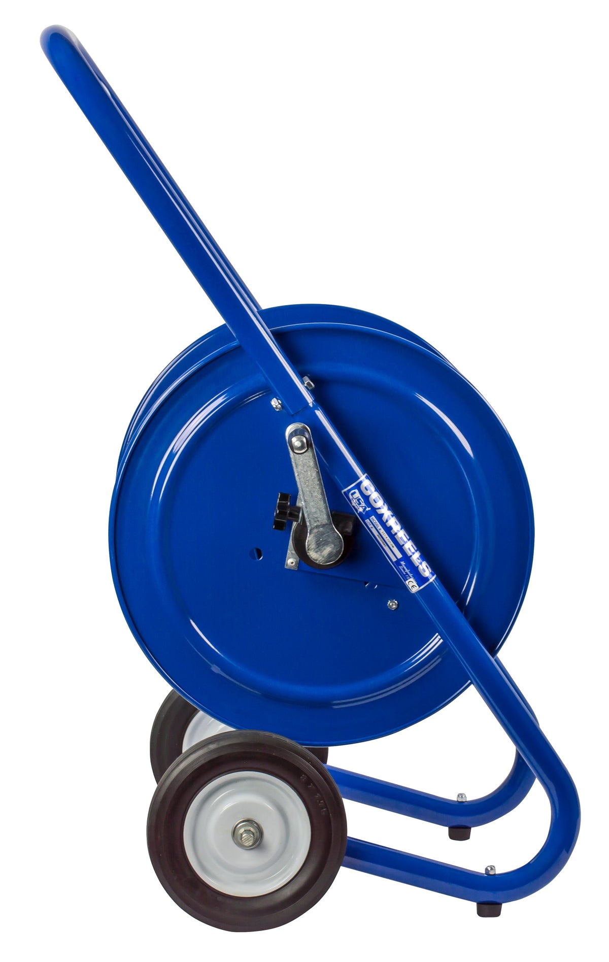 117-3-200-DM by Coxreels | DM Series | 4,000 PSI Dolly Hand Crank Hose Reel | 3/8" Hose ID, 3/8" FNPT Inlet | Steel | 200ft Capacity, Hose Not Included