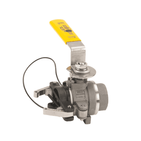 DM100ABSS by Banjo | Dry-Mate® Dry Disconnects | 1" Full Port Male x BSPP with PTFE Seals | Opening Thru Ball: 1" | 150 PSI | 300°F Max | 316 Stainless Steel