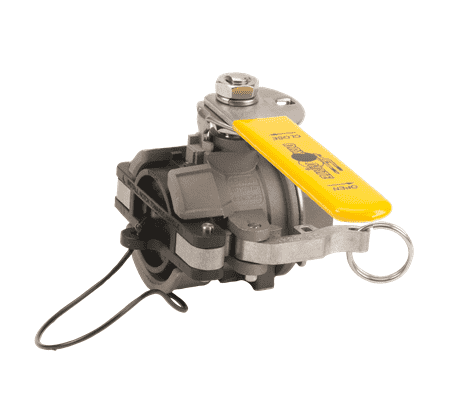 DM100DBSS by Banjo | Dry-Mate® Dry Disconnects | 1" Full Port Female x BSP with FKM (Viton) Seals | Opening Thru Ball: 1" | 150 PSI | 300°F Max | 316 Stainless Steel