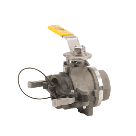 DM150ABSS by Banjo | Dry-Mate® Dry Disconnects | 1-1/2" Full Port Male x BSP with PTFE Seals | Opening Thru Ball: 1-1/2" | 150 PSI | 300°F Max | Stainless Steel