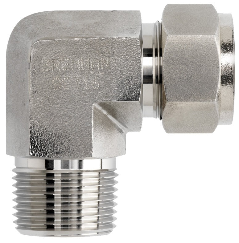 12-DME-12 by Dixon Valve | Instrumentation Fitting | Male 90° Elbow | 3/4" Male NPT x 3/4" Tube OD | 316 Stainless Steel